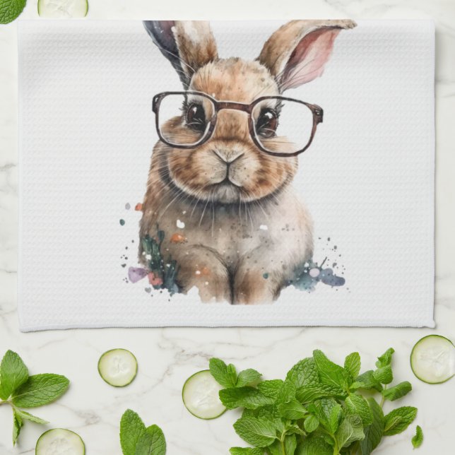 Funny Gift , Bunnie ,Coffee ,Friend Gift Tea Towel (Folded)