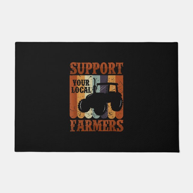 Funny Gift Farmer Chicken Farm Goat Farming Gift Doormat (Front)