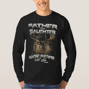 Funny Gift Father and Daughter Hunting Partners Fo T-Shirt