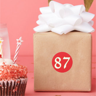 funny gift for all fans player have number 87 classic round sticker