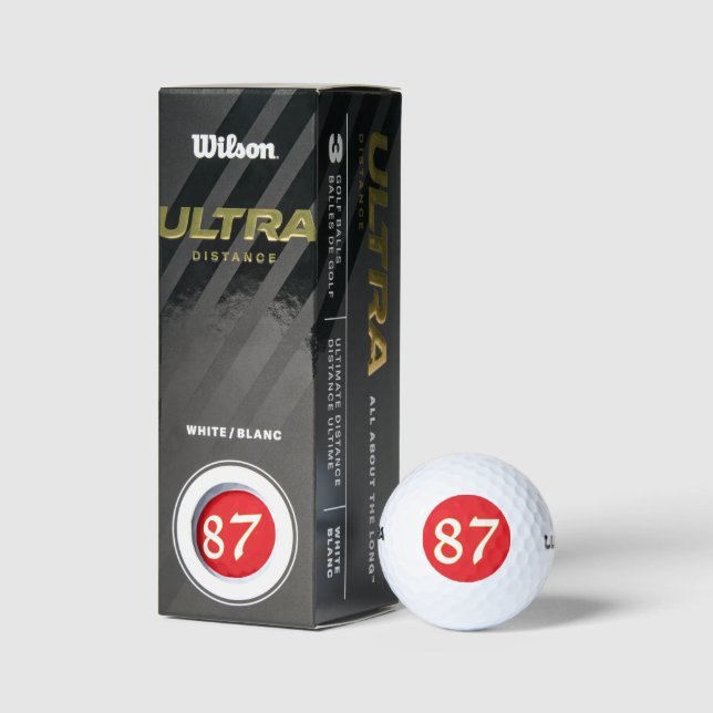 funny gift for all fans player have number 87 golf balls (Packaging)