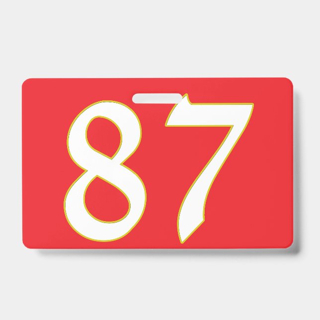 funny gift for all fans player have number 87 ID badge (Front)