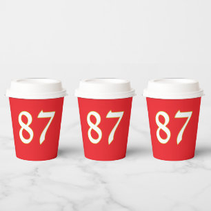 funny gift for all fans player have number 87 paper cups
