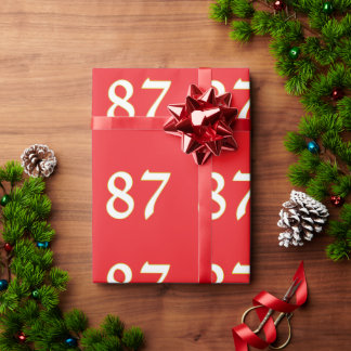 funny gift for all fans player have number 87 wrapping paper