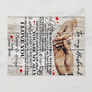 Funny Gift For Man   Funny Quotes To Husband   Announcement Postcard