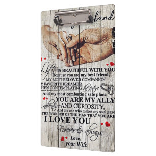 Funny Gift For Man Funny Quotes To Husband Clipboard