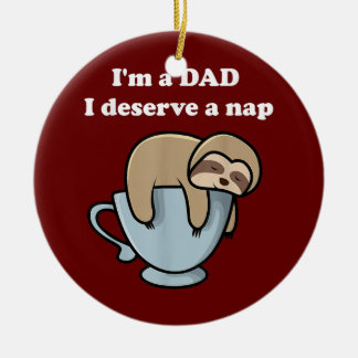 Funny Gift For Men Father's Day I'm a DAD I Ceramic Tree Decoration