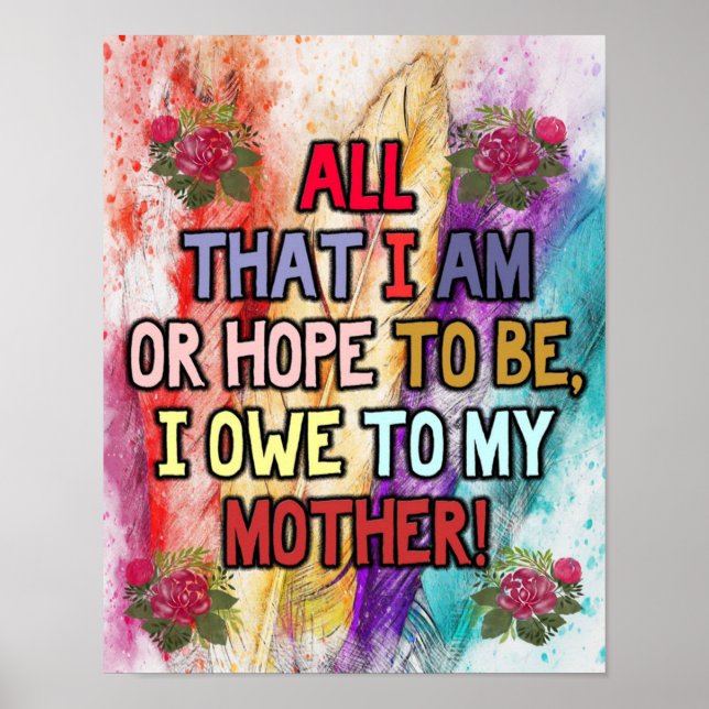 Funny Gift For Mum | Funny Quotes To Mummy | Poster (Front)