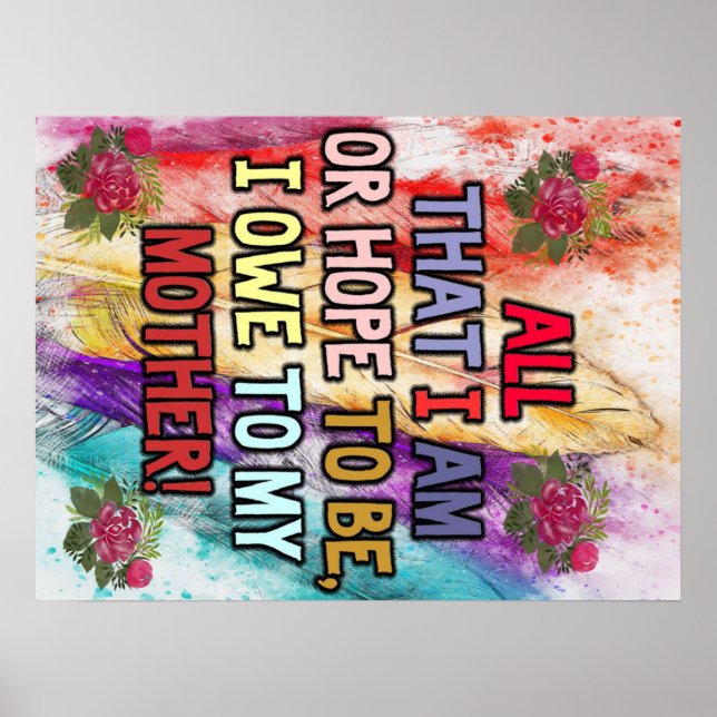 Funny Gift For Mum | Funny Quotes To Mummy | Poster (Front)