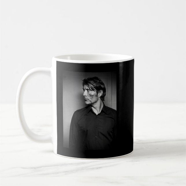 Funny Gift Handsome Mikkelsen Actor Mads Cute Gift Coffee Mug (Left)