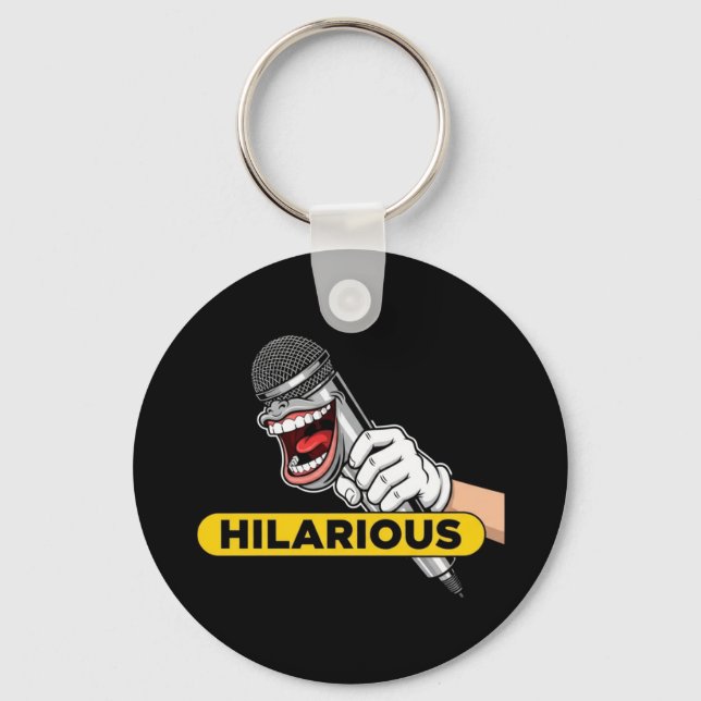 funny gift, humor, joke, hilarious, comedy T-Shirt Key Ring (Front)