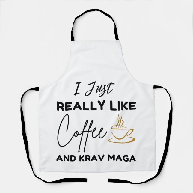  Funny gift idea for Krav Maga player girl or boy  Apron (Front)