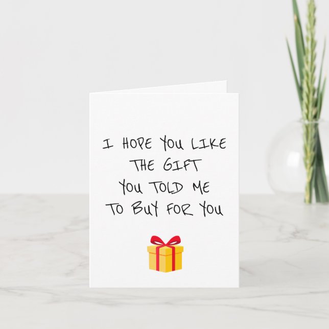 Funny Gift Present Birthday Card (Front)