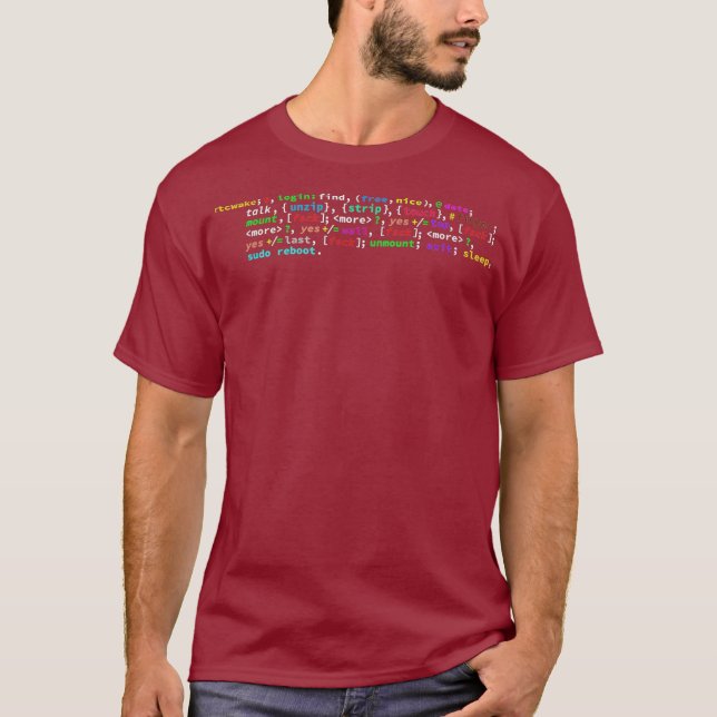 Funny Gift Programmer Linu Administrator Coder T-Shirt (Front)