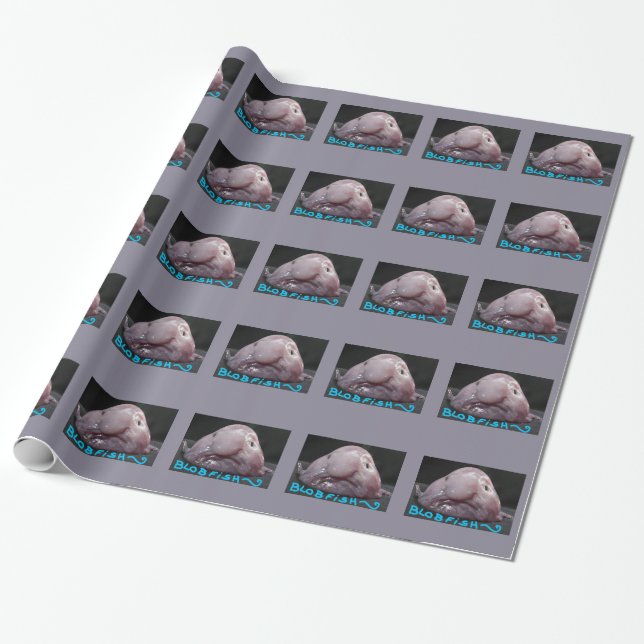 Funny Gift Wrap Ugly Blob Fish or Blobfish (Unrolled)