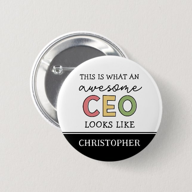 Funny Gifts for CEO | Awesome CEO Boss Gifts 6 Cm Round Badge (Front & Back)