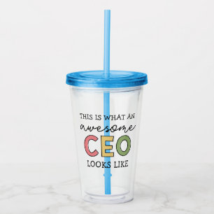 Funny Gifts for CEO   Awesome CEO Boss Gifts Acrylic Tumbler