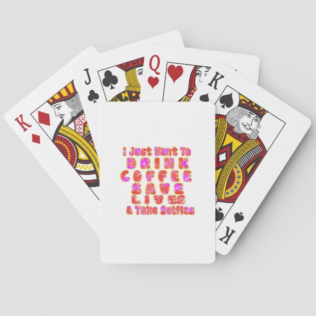 Funny Gifts for Coffee Lovers Playing Cards (Back)
