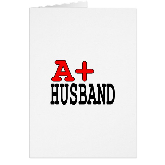 Funny Gifts for Husbands : A+ Husband (Front)