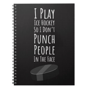 Funny Gifts For Ice Hockey Players Team Sports Fun Notebook
