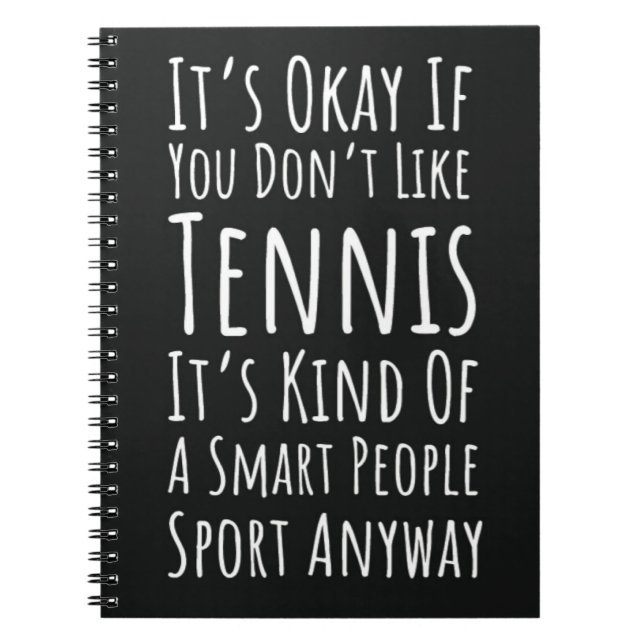 Funny Gifts For Tennis Lovers For Him Her Men Kids Notebook (Front)