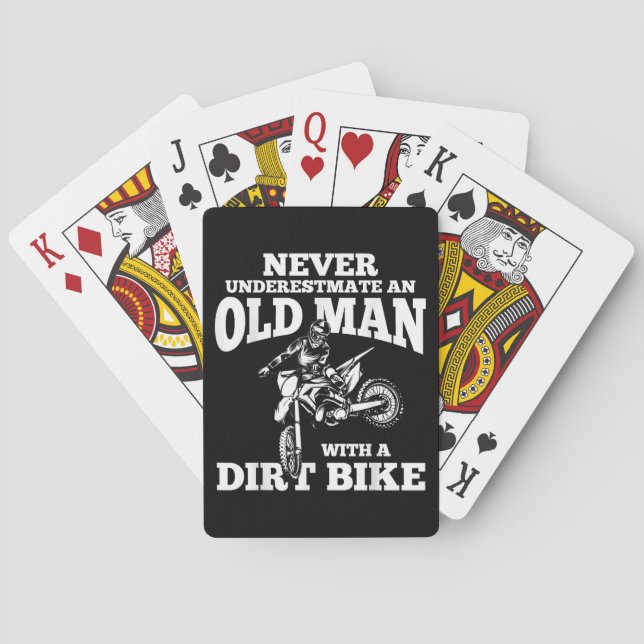 Funny Gifts Never Underestmate An Old Man With A D Playing Cards (Back)