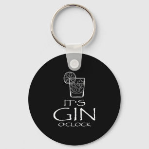 Funny Gin Tonic Saying Oh It's Gin O'clock  Key Ring