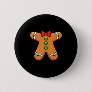 Funny gingerbread christmas cookie xmas costume 6 cm round badge