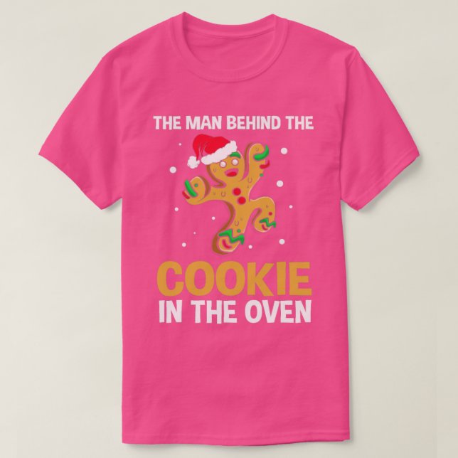 Funny Gingerbread Christmas Gender Reveal For Dad  T-Shirt (Design Front)