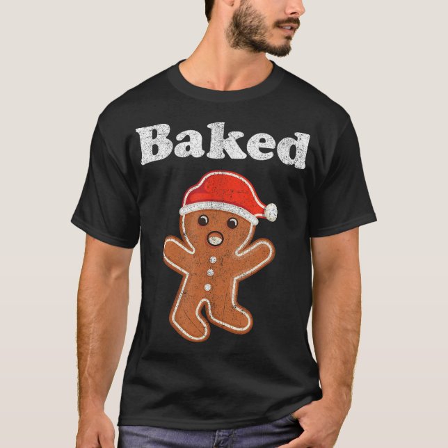 Funny Gingerbread Man Baked Cookie Baking Adult Ch T-Shirt (Front)