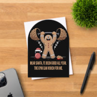 Funny Gingerbread Man Christmas Gym Workout