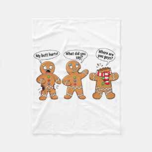 Funny Gingerbread Man Cookie Oh Snap Women Men Chr Fleece Blanket