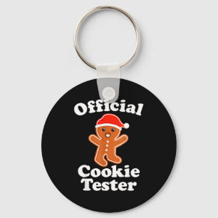 Funny Gingerbread Man Cookie Tester Christmas Key Ring