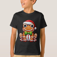 Funny Gingerbread Man Frog Christmas Womens Mens K