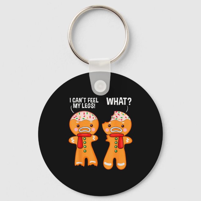 Funny Gingerbread Man Ginger Bread Men Christmas X Key Ring (Front)