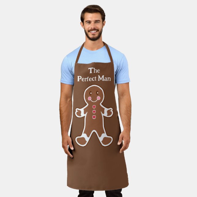 Funny Gingerbread Man Kitchen Apron (Worn)