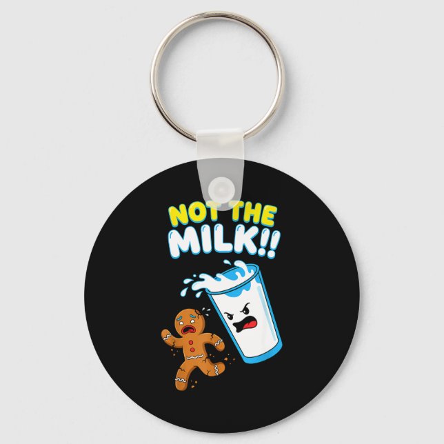 Funny Gingerbread Man Not The Milk Pun Cookies Wom Key Ring (Front)