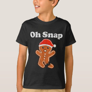 Funny Gingerbread Man Oh Snap Christmas Cookie Cos T-Shirt