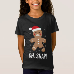 Funny Gingerbread Man Pajama Oh, Snap! T-Shirt
