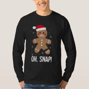 Funny Gingerbread Man Pajama Oh, Snap! T-Shirt