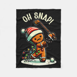 Funny Gingerbread Man Pajamas & Pjs Xmas Holid Fleece Blanket