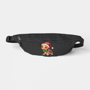 Funny Gingerbread Man Turtle Christmas Womens Mens Bum Bags