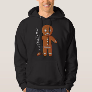Funny Gingerbread Oh Snap Christmas Pun Hoodie