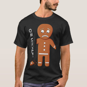 Funny Gingerbread Oh Snap Christmas Pun T-Shirt