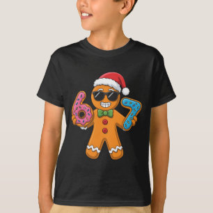 Funny Gingerbread Six Seven 67 Ice Cream Christmas T-Shirt