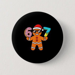 Funny Gingerbread Six Seven 67 Ice Cream Drip Chri 6 Cm Round Badge