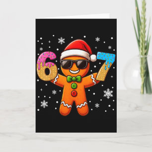Funny Gingerbread Six Seven 67 Ice Cream Drip Chri Card