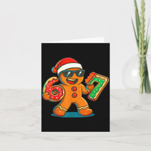 Funny Gingerbread Six Seven 67 Ice Cream Drip Chri Card