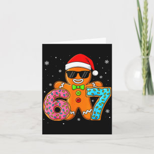Funny Gingerbread Six Seven 67 Ice Cream Drip Chri Card