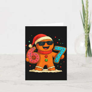 Funny Gingerbread Six Seven 67 Ice Cream Drip Chri Card